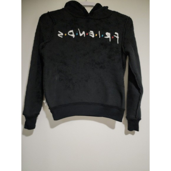 Friends TV Show Womens Sleepwear Fleece Hoodie Sweatshirt Black Pullover Size XS - Picture 4 of 9